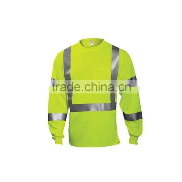 Custom High Visibility Safety Work Wear Reflective Work Shirts With Short Sleeve photo-6