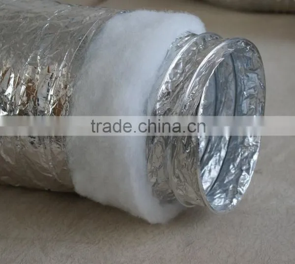 Double Foil Insulated Aluminum Flexible Air Duct With 16Kg/m3 Glass Fiber photo-3