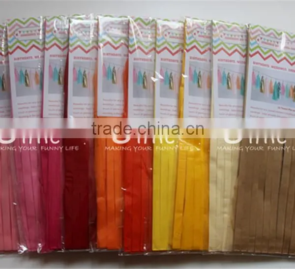 Bulk Diy Tissue Tassel Garland Elegant Colorful Gold and Silver Outdoor Diy Tassel Garland. photo-4