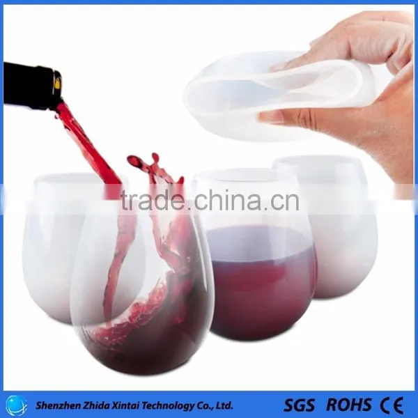 Helpful Drinkware Transparent Silicone Reusable Yogurt Cup