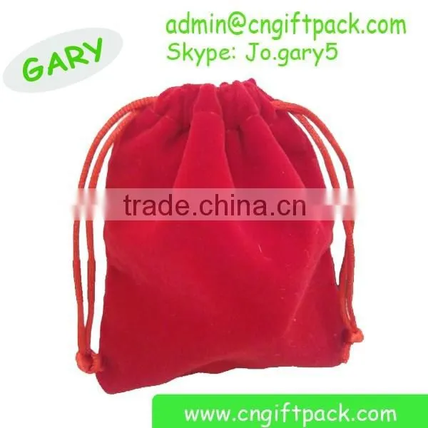 Black 15cmx20cm Custom Velvet Drawstring Pouch Bag photo-5