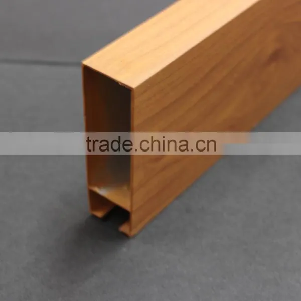 Waterproof Wood Grain Suspended Linear Ceiling Panel Aluminum Screen Ceiling photo-5