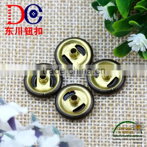 Fashion Antique Brass Plating Metal Button Four Parts Snap Button for Coat photo-6