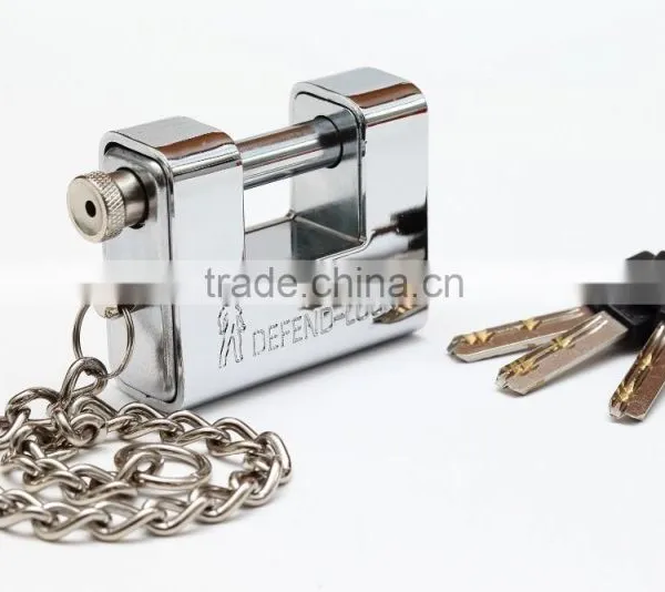 Heavy Type Kaba Key With Steel Chain Amour Plated Rectangular Padlock photo-3