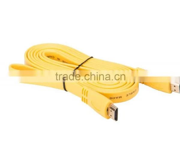 Fashion 1.8m White Flat Hdmi Cable for Multimedia photo-5
