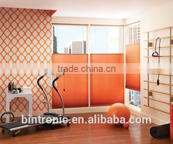 Bintronic Home Interior Design Top Down Bottom Up Honeycomb Motorized Sun Shades photo-5