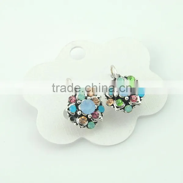 Hight Quality Earrings For Non Pierced Ears Druzy Rhinestone Plastic Earrings photo-2