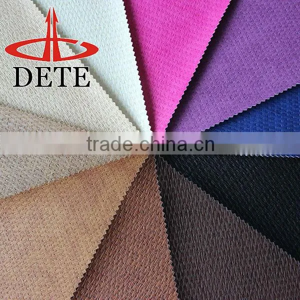 PU 0.6mm TC Backing Embossed Leather for India Market