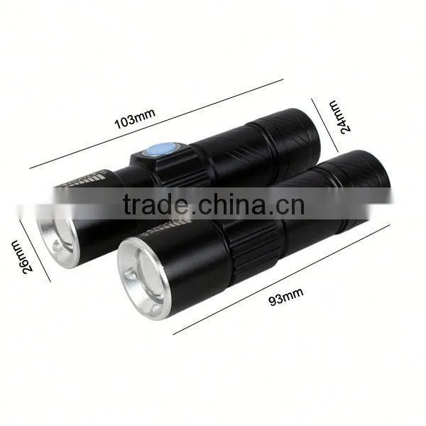 C92 Build in Battery Promotional USB Charger Emergency Rechargeable Flashlight photo-2