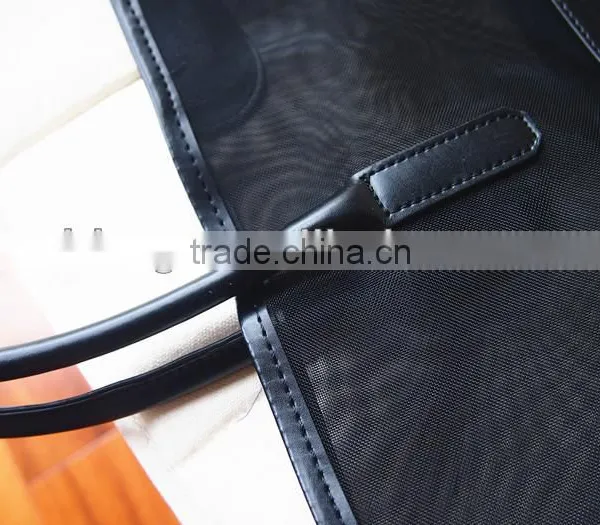 Fashion Mesh Black Tote Bags for Ladies photo-2