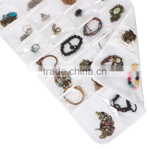 72 Pockets Hanging Jewelry Organizer Earring Storage Bag photo-5