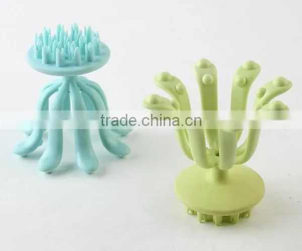 Dahoc New Special Promotional Hand Held Octopus Head Massager Bush Comb photo-3