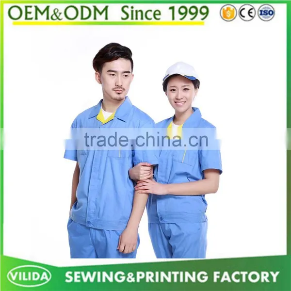 High Quality Short Sleevec Worker Uniform Factory Workerwear From Guangzhou Factory photo-3