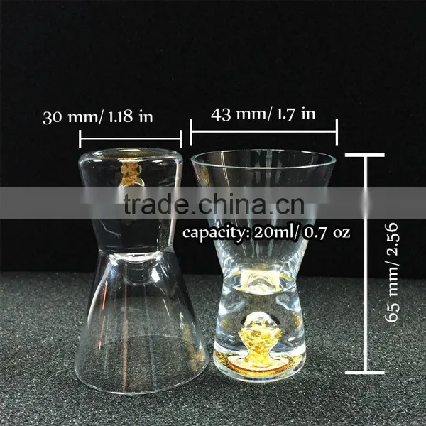 Customized Logo Japanese Sake Tiny Round Heavy Bottom Vodka Glass photo-3