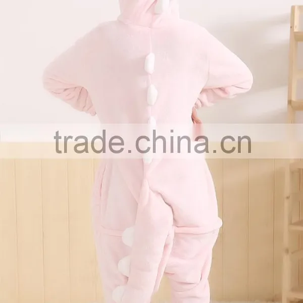 New Pink Dinosaur Adult Animal Winter Fleece Onesie KK860 photo-3