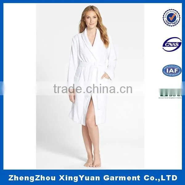 OEM Service Polyester Fleece Bath Robe Waffle Robe photo-2