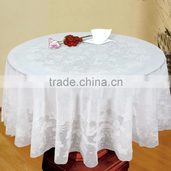 LACE PVC TABLECLOTH - ZT-803 RD182CM photo-2