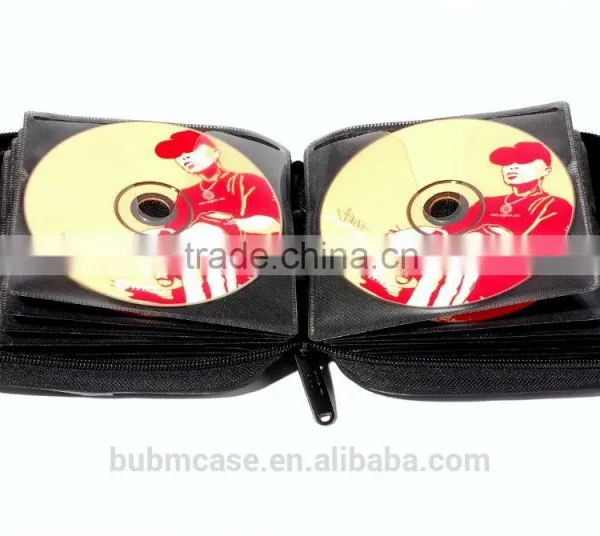 Green BUBM 32 Capacity PU Leather Cover CD Case CD Box DVD Case CD-ROM Holder Car Disc Case photo-3
