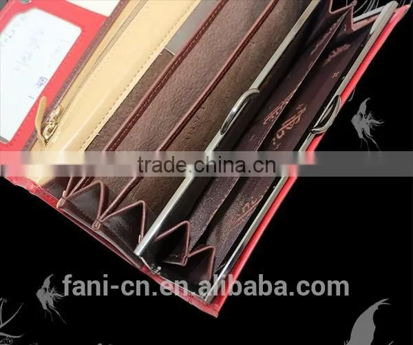 2015 Hot Selling PU Leather Wallet With Fancy Metal Design for Women or Girls photo-5
