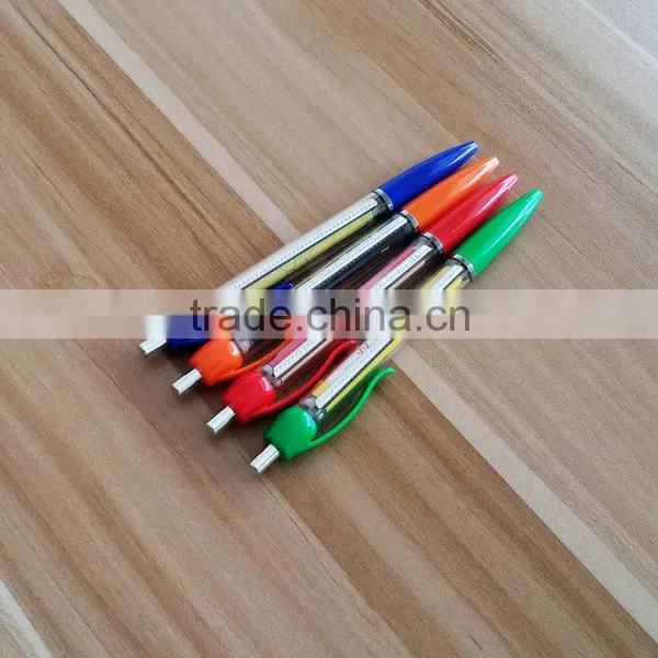 Advertising Logo Customized Plastic Metal Clip Banner Pen 14.8cm photo-5