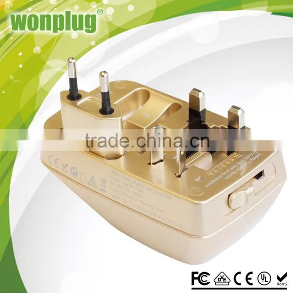 2016 Hot Selling UK EU Travel Adapter With Universal Female Socket photo-2