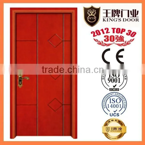 Modern House Solid Wooden Single Mdf Front Door Design With Hardware