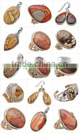 Bold!! American Picture Jasper Costume Sterling Silver Chain For Jewellery Making Whole Fashion Jewelry