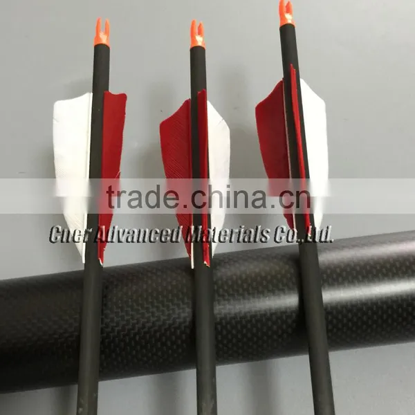 Wholesale Archery Carbon Fiber Shaft Arrows 31" Length Hunting Carbon Arrows With 5" Real Turkey Feather photo-3