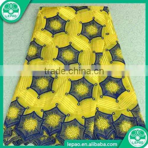 2016 New Design 100% Cotton African Wax Hollandais Print Fabric With Embroidered Fabrics Guipure Lace photo-4