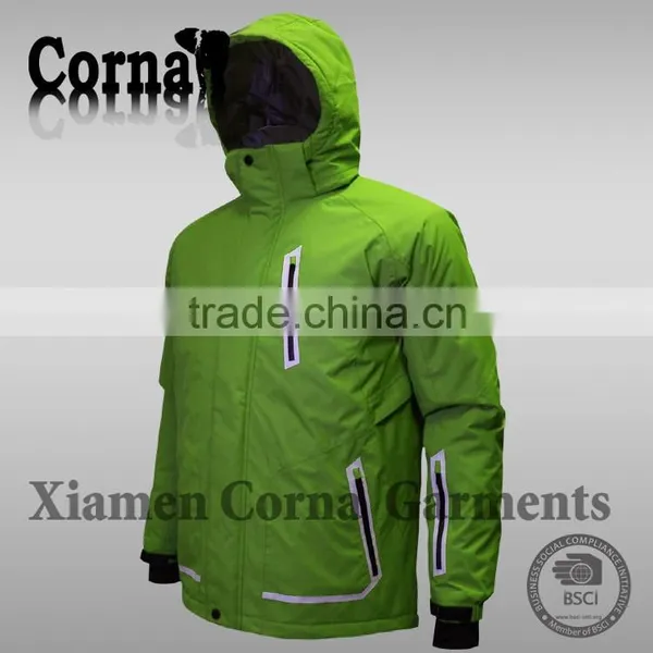 Breathable 3 Layer Nylon Fabric Lightweight Mens Trekking Winter Jacket photo-4