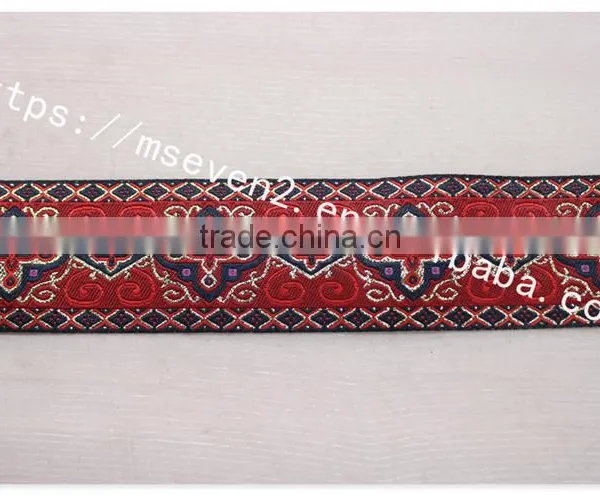 Hot Selling Ethnic 4cm Width Polyetser Jacquard Ribbon Wholesale photo-3