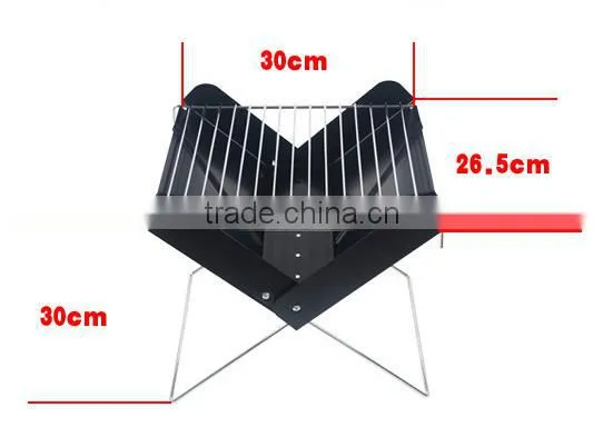 Portable X-Shape Foldable BBQ Oven With Customized Printing Logo or Laser Engraving Logo Outdoor BBQ Grill photo-2