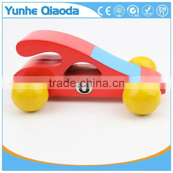 Red Color Classic Race Car Toy for Kids,Education City Games Wooden Car Model Toy photo-4