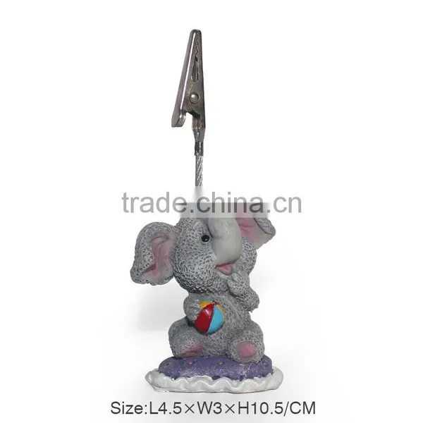 Cute Resin Grey Elephant Shaped Paper Clip photo-4