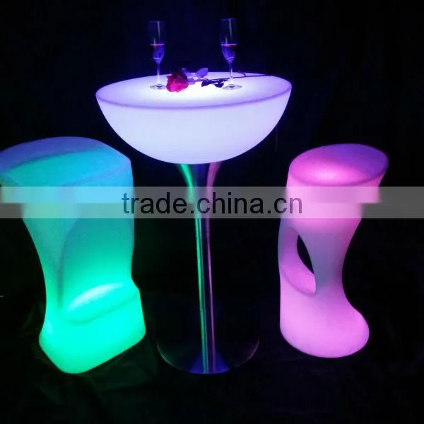 60CM LED Remote Halfmoon Table/ Hot Sell LED Rechargeable Halfmoon Coffee Table/LED Outdoor Lawn Halfmoon Cocktail Table photo-4