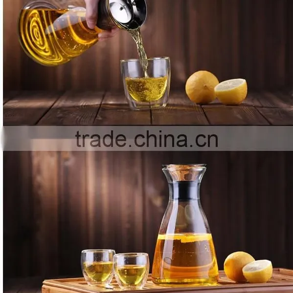 50oz Haonai Heat Resistance Borosilicate Glass Teapot With Stainless Lid Glass Jar photo-2