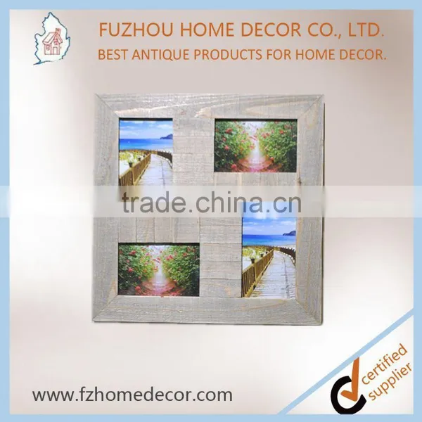 2017 Hot Sell Vintage Wooden Resin Photo Frame With Multi Opening for Family photo-4