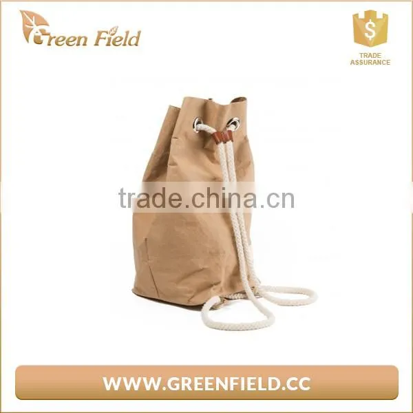 2017 Durable Waterproof Drawstring Bag, Backpack Kraft Paper School Bag photo-2