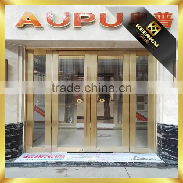 Commercial Golden Color Stainless Steel 304 Door Design photo-3