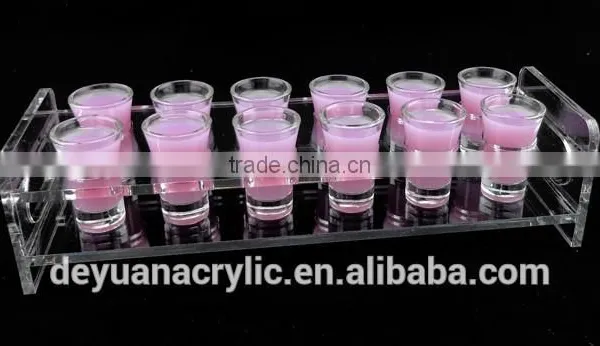 Elegant Rectangle Acrylic Bullet Shot Glass Display Holders photo-3