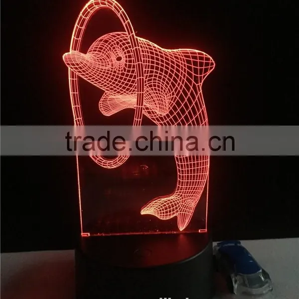 Hot Selling 2017 Amazon Acrylic Visual Lamp Home Decor Night Light 3D Mood Light With USB Charger photo-4