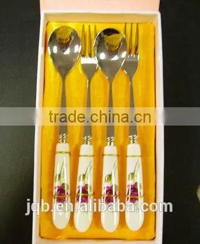 Porcelain Handle Flatware Set Stainless Steel Cutlery Set photo-3