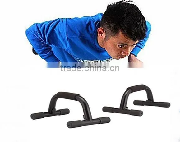 Chrome Push Pull Up Stands Press Bar Home Gym Exercise Workout Foam Handles PAIR H0100 photo-2