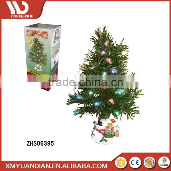 Gift Craft Santa Resin Christmas Ornament Led Solar Mini Christmas Tree Light photo-2