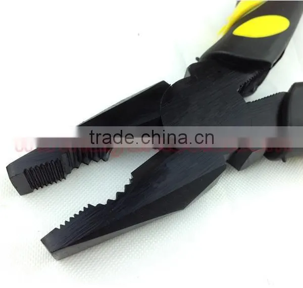 6", 7", 8" Black Combination Pliers Cutting Plier Lineman's Plier Diagonal Cutting Nippers Long Nose Plier photo-2