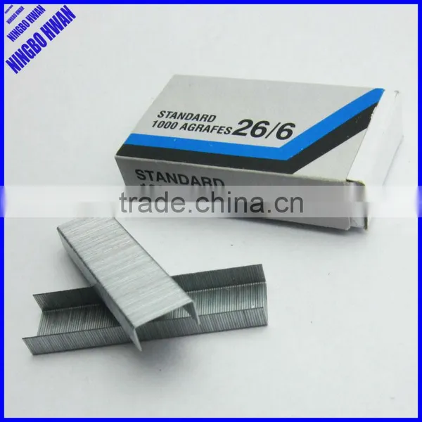 Silver Color Galvanized Standard Size Office 26/6 Staples Stapler Pin