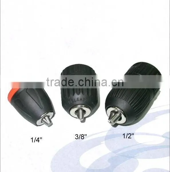 3 Jaws Alloy Steel Plastic Body Keyless Drill Chuck For Power Tool