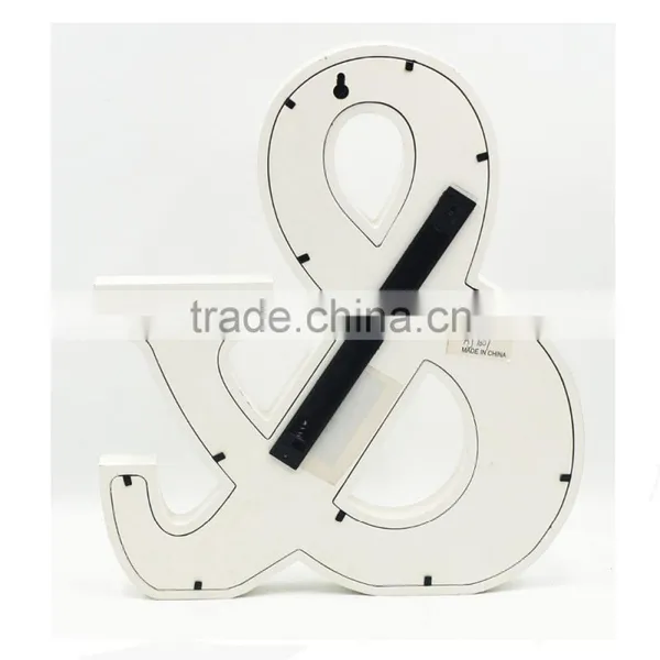 Lovely Painted Letters & Shape White Wooden LED Lighted Crafts photo-4