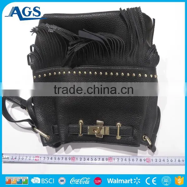 China Wholesale Black Shoulder Bag Ladies Tassel Bag photo-3