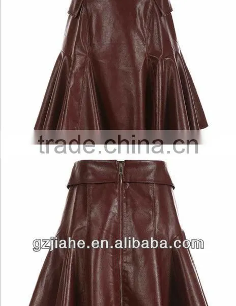 2013 New Design Genuine Leather Ladies Skirt photo-2
